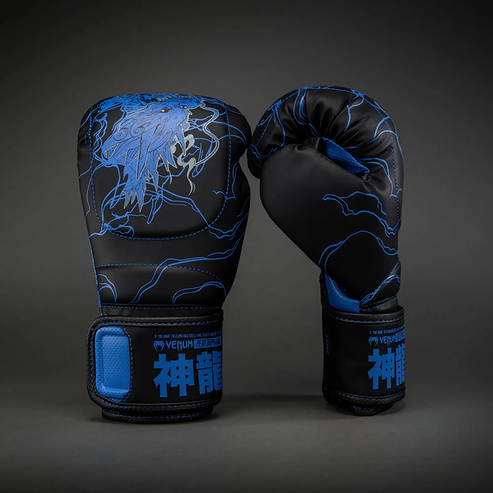 Боксёрские перчатки Venum Thunder Dragon Boxing black/royal blue