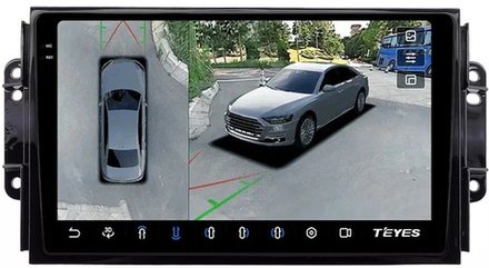 Магнитола для Chery Tiggo 3 2017-2020 - Teyes CC3-2K-360 на Android 10, 2K QLED, 6Гб+128Гб, CarPlay, 4G SIM-слот, 4 камеры в комплекте
