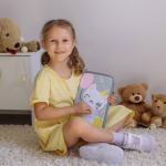 Набор для детского сада: кармашек, коврик, наклейки. Котик