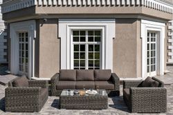 "Боно" лаунж-зона из искусственного ротанга, цвет графит