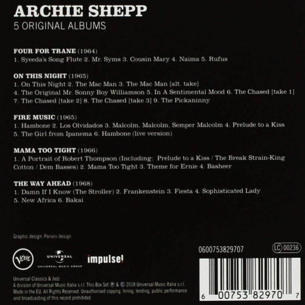 Archie Shepp / 5 Original Albums (5CD)