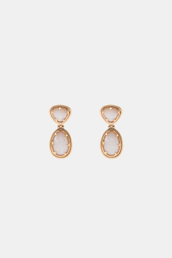 ZARA СЕРЬГИ С КАМНЯМИ И СТРАЗАМИ, ЗОЛОТИСТЫЙ