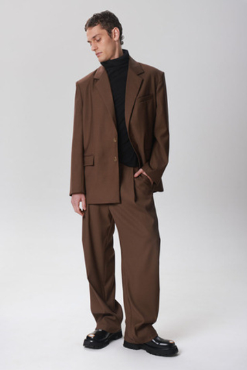 Пиджак мужской оверсайз, коричневый