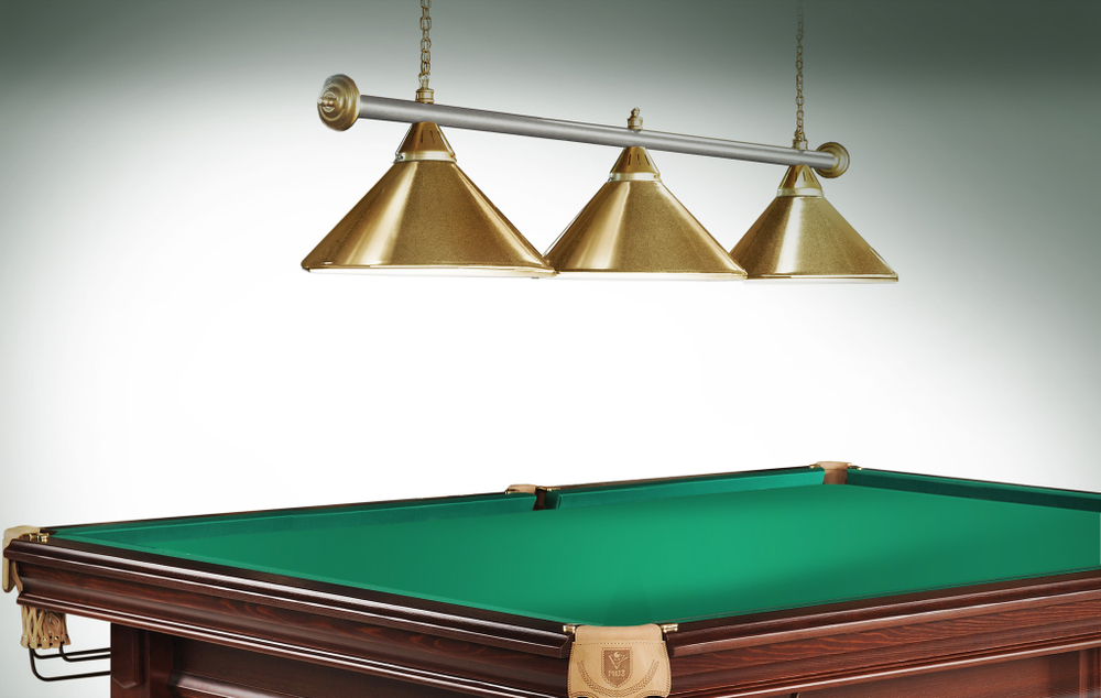 Лампа STARTBILLIARDS 3 плафона, золото / хром