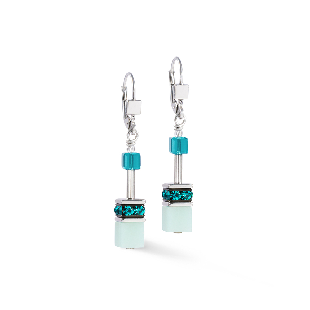 Серьги Coeur de Lion Dark Green-Silver 4010/20-0548