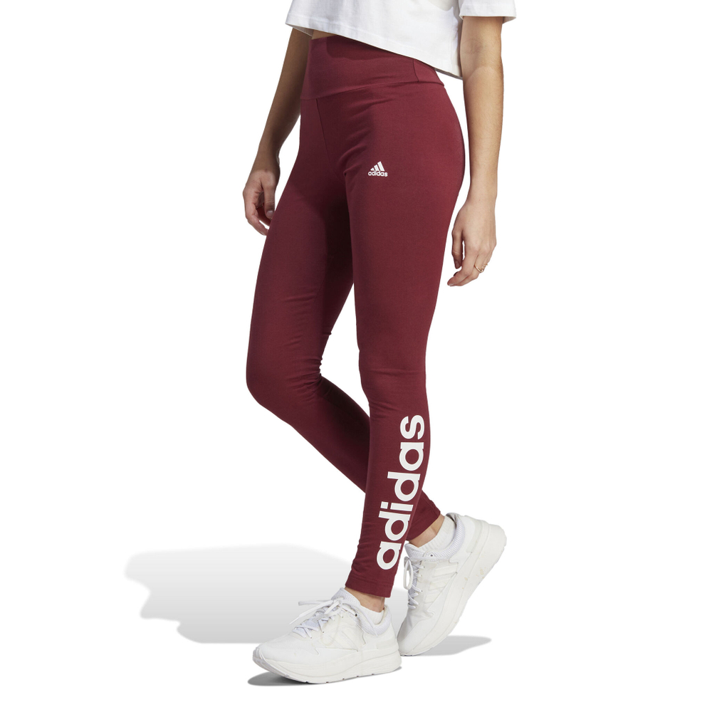 Женские теннисные брюки adidas Linear Tight Women - Red, White
