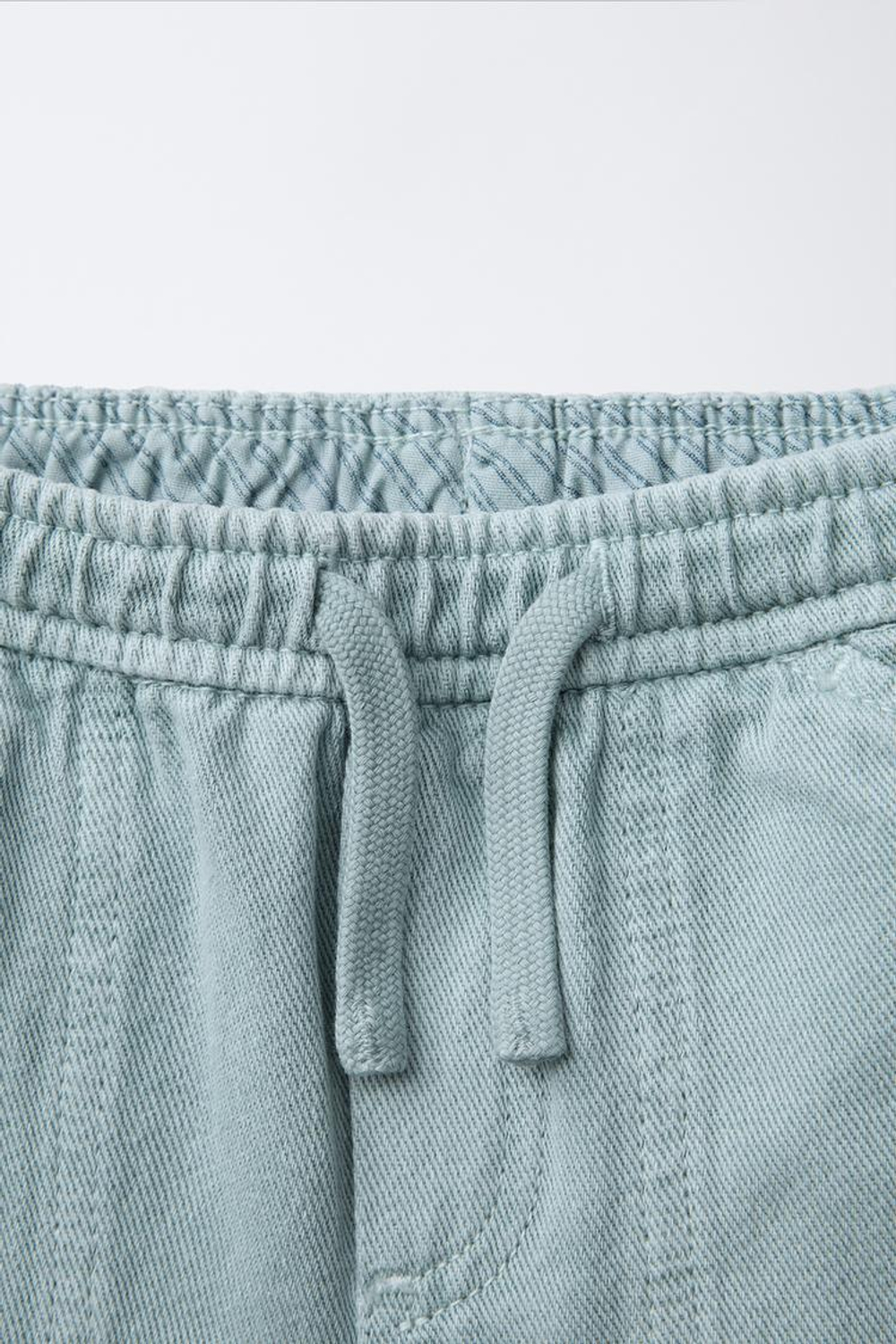 ZARA КОМФОРТНЫЕ ШОРТЫ ИЗ ТВИЛА, СИНИЙ