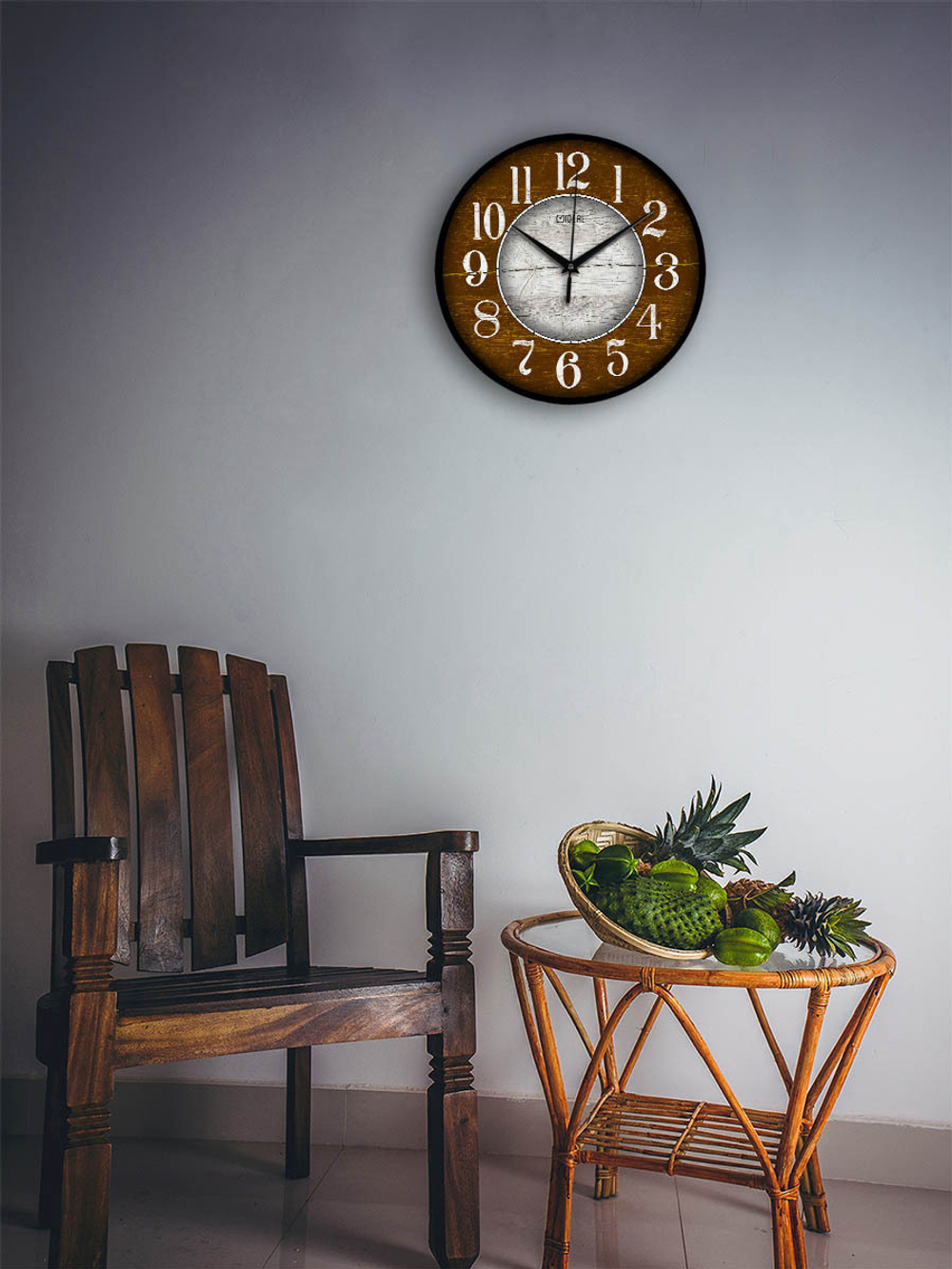 Часы настенные деревянные Ideal "Марсель", 30 см (коричневый)