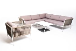 "Касабланка" модульная лаунж-зона из роупа (веревки), каркас из алюминия