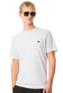 Мужская теннисная футболка Lacoste Printed Jersey - white