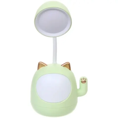 Настольная лампа «Sweet - Котёнок» 9*22.5 см LED, USB 3w 5v, Зеленый