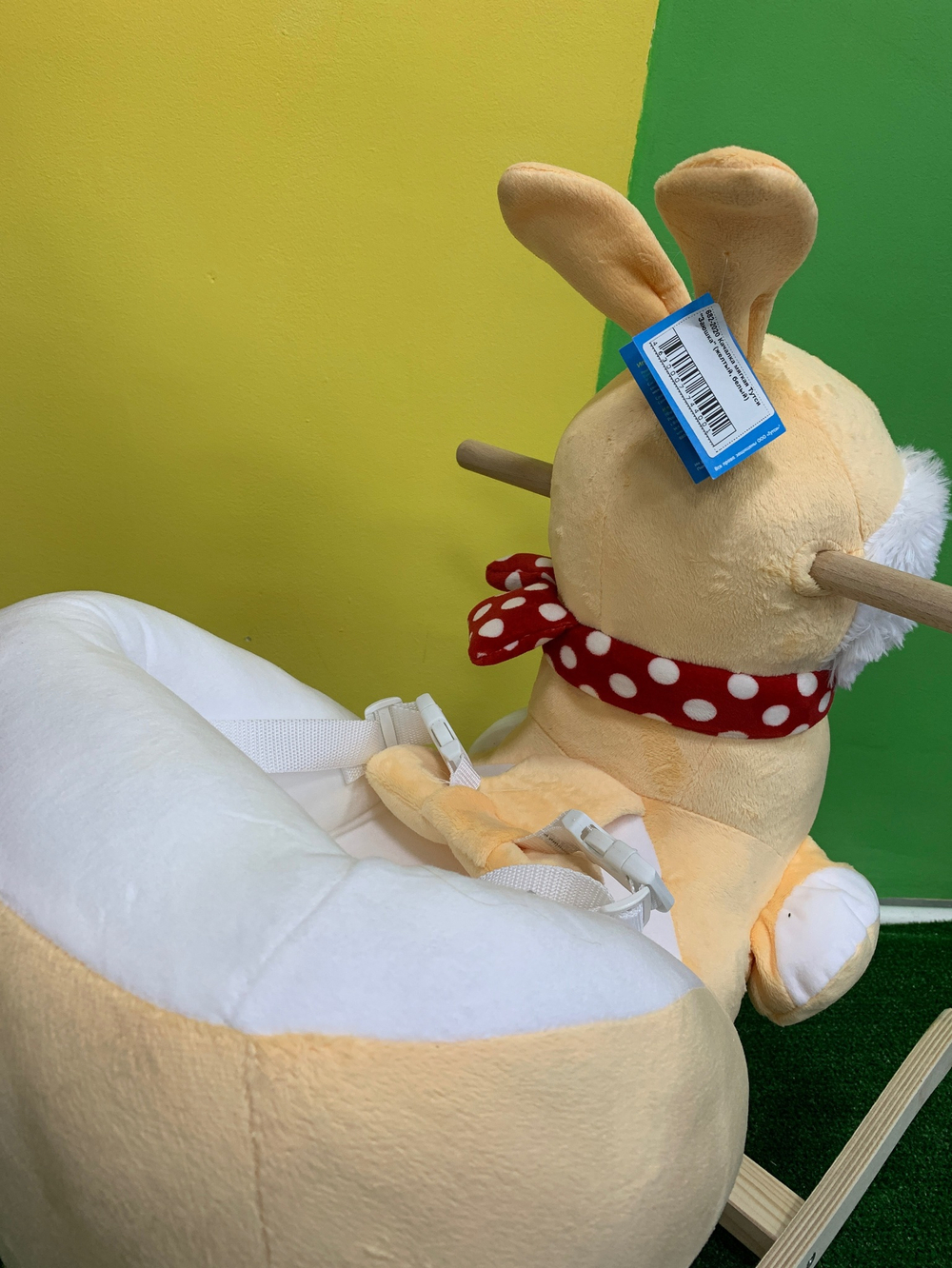 Качалка мягкая Тутси "Заюшка"(желтый, белый), 682-2020