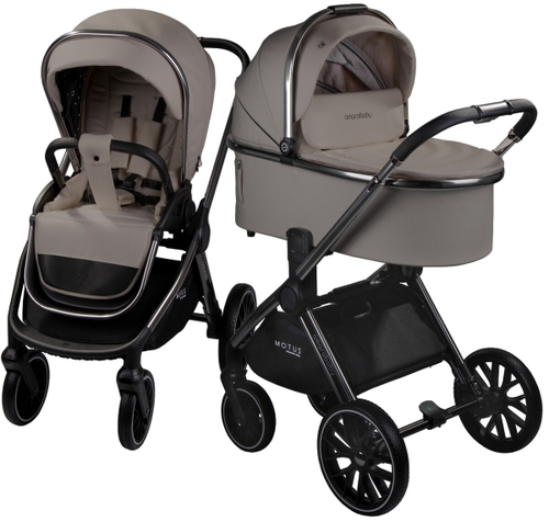 Детская коляска AmaroBaby Motus Premium Ecco 2 в 1 мокко