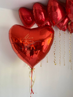 Набор сердец для любимой красный/золото №3248