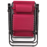 Шезлонг пляжный складной, металл, 165х65х110 см, 100 кг, 2 положения спинки, бордовый, двухслойный, Green Days