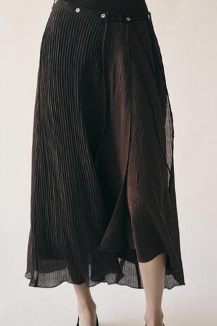 ZARA КОМБИНИРОВАННОЕ ПЛАТЬЕ НА ЗАПÁХЕ, КОРИЧНЕВЫЙ