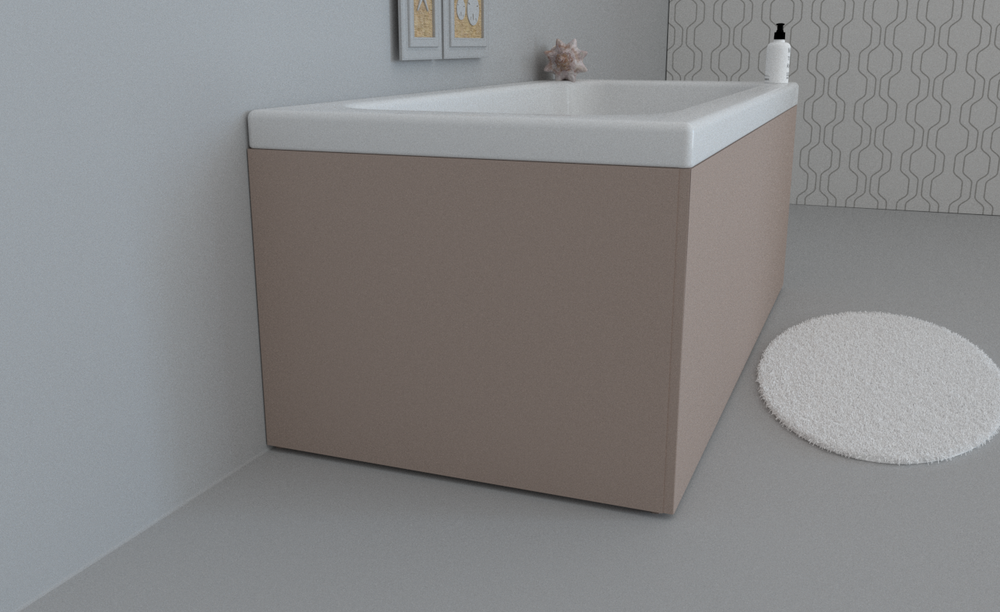Экран для ванны торцевой левый TE-1L-207 сантьяго матовый soft touch