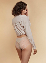 Трусики-слип с завышенной линией талии Belle Cotton (Размер: XXL) (Цвет: кофейный)