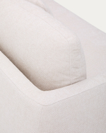 Laira 3-местный диван-кровать из шенилла цвет экрю 225 см