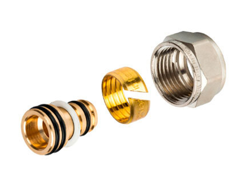 Фитинг компресс евроконус для труб PEX-AL-PEX 16х2,0х1/2 STOUT  366