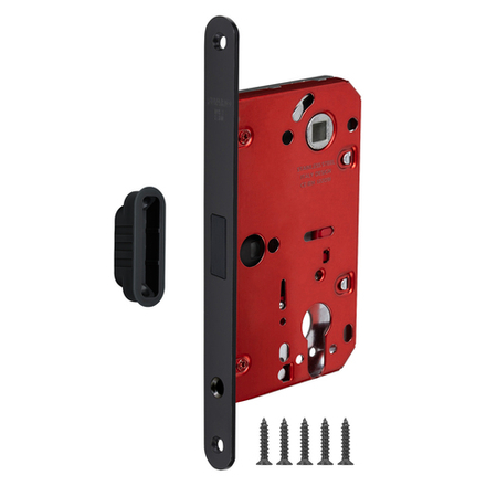 Корпус Fuaro (Фуаро) врезного замка MAGNM85C-50/BL INOX BL-24 черный (блистер)