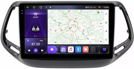 Магнитола для Jeep Compass 2016+ - Carmedia OL-1255 QLed+2K, Android 12, TS10,  CarPlay, 4G SIM-слот