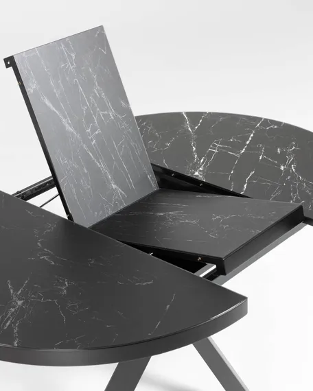 Стол раздвижной Vashti 120-160 см черная керамика