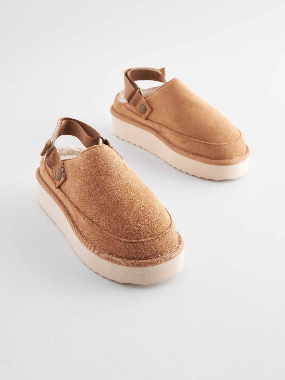 Тапочки с подкладкой из искусственного меха Next 880-271, Песочный