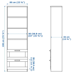 Тумба для ТВ - IKEA BRIMNES/BERGSHULT, 258х41х190 см, белый, БЕРГСХУЛЬТ/БРИМНЭС/БРИМНЕС ИКЕА