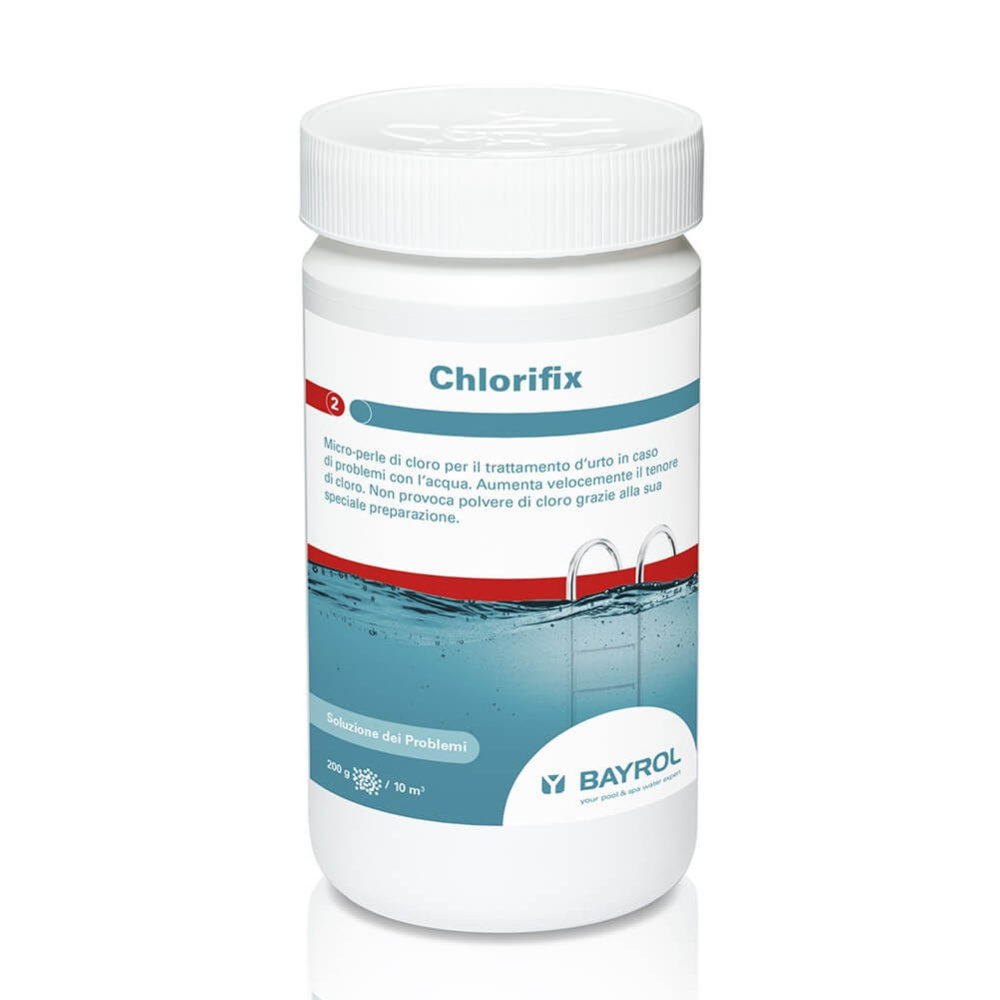 Хлорификс (ChloriFix), 1 кг банка, гранулы, быстрорастворимый хлор для ударной дезинфекции воды, Bayrol (4533111)