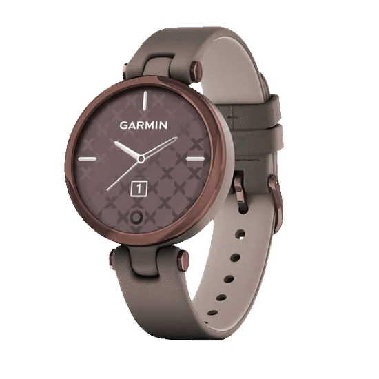 Умные часы Lily темно-бронзовый безель, корпус цвета Paloma и итальянский кожаный ремешок