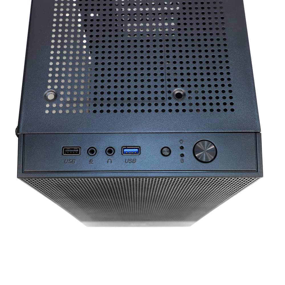 Корпус Mastero GA-01, Без БП, ATX, чёрный, бок: закалённое стекло (MST-GA-01-B)