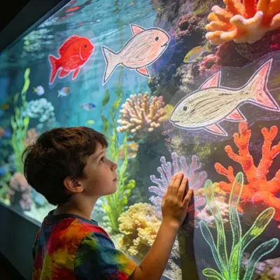 Интерактивная стена с проектором «Оживи рисунок»