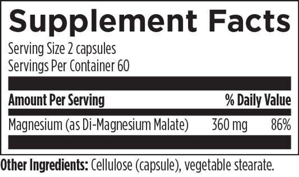 Designs For Health - Magnesium Malate - 240 capsules