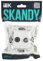 SKANDY Розетка двойная TV+SAT SK-A13W арктический белый IEK