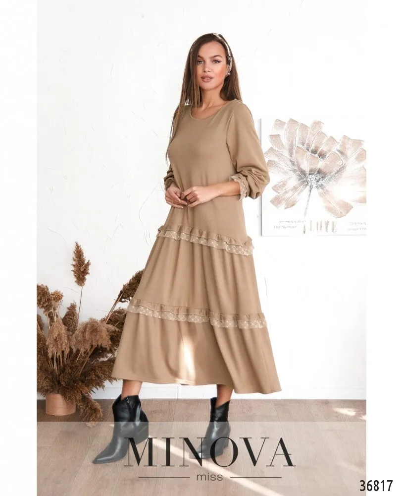 Платье 3130-бежевый Minova