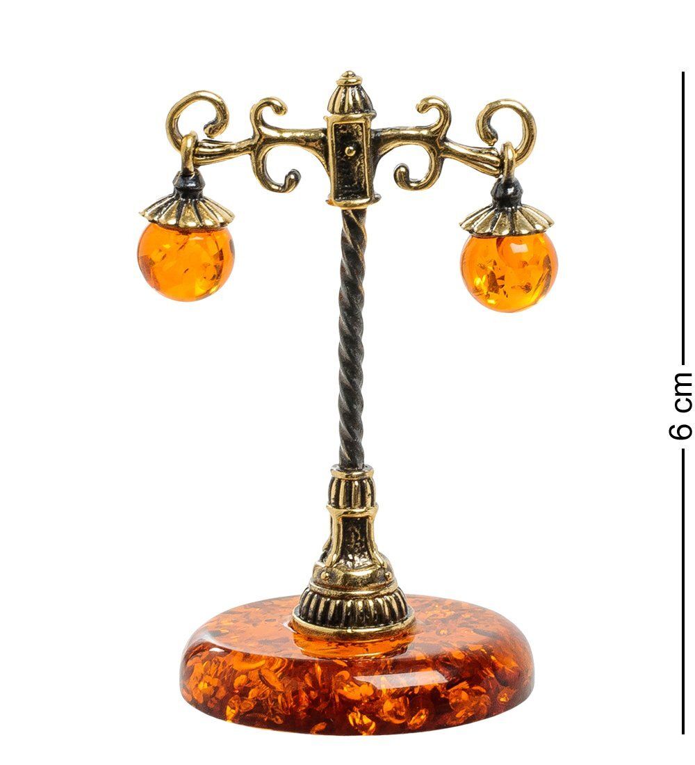AM-1928 Фигурка «Фонарь» (латунь, янтарь)