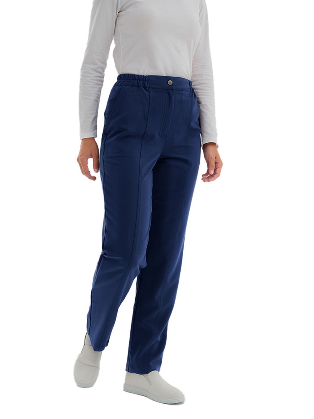 Брюки медицинские женские Тезис TZ325, на молнии и пуговице, красный, 50