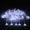 Светодиодный занавес 156 холодных белых LED ламп, 1.5*1.5 м., 220В, 8 режимов, прозрачный провод, Vegas (55078)