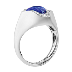 Кольцо с Танзанитом и Бриллиантами, R0030-52/1