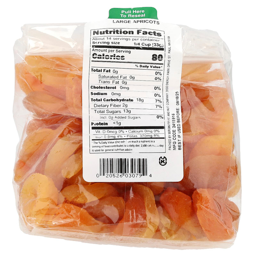 Bergin Fruit and Nut Company, Крупный абрикос, 454 г (16 унций)