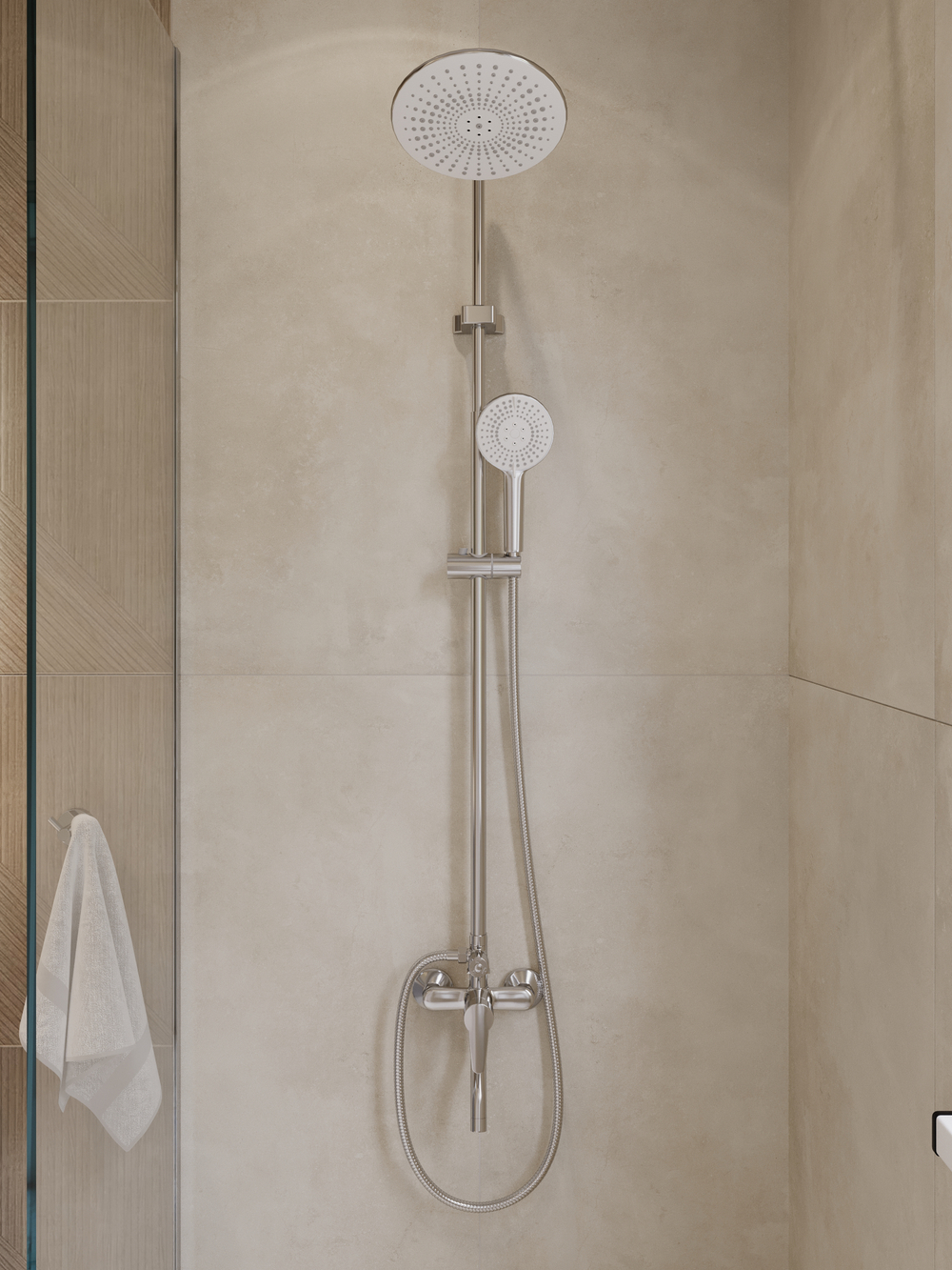 Душевая стойка DIWO Орёл DW-ORL75CR хром