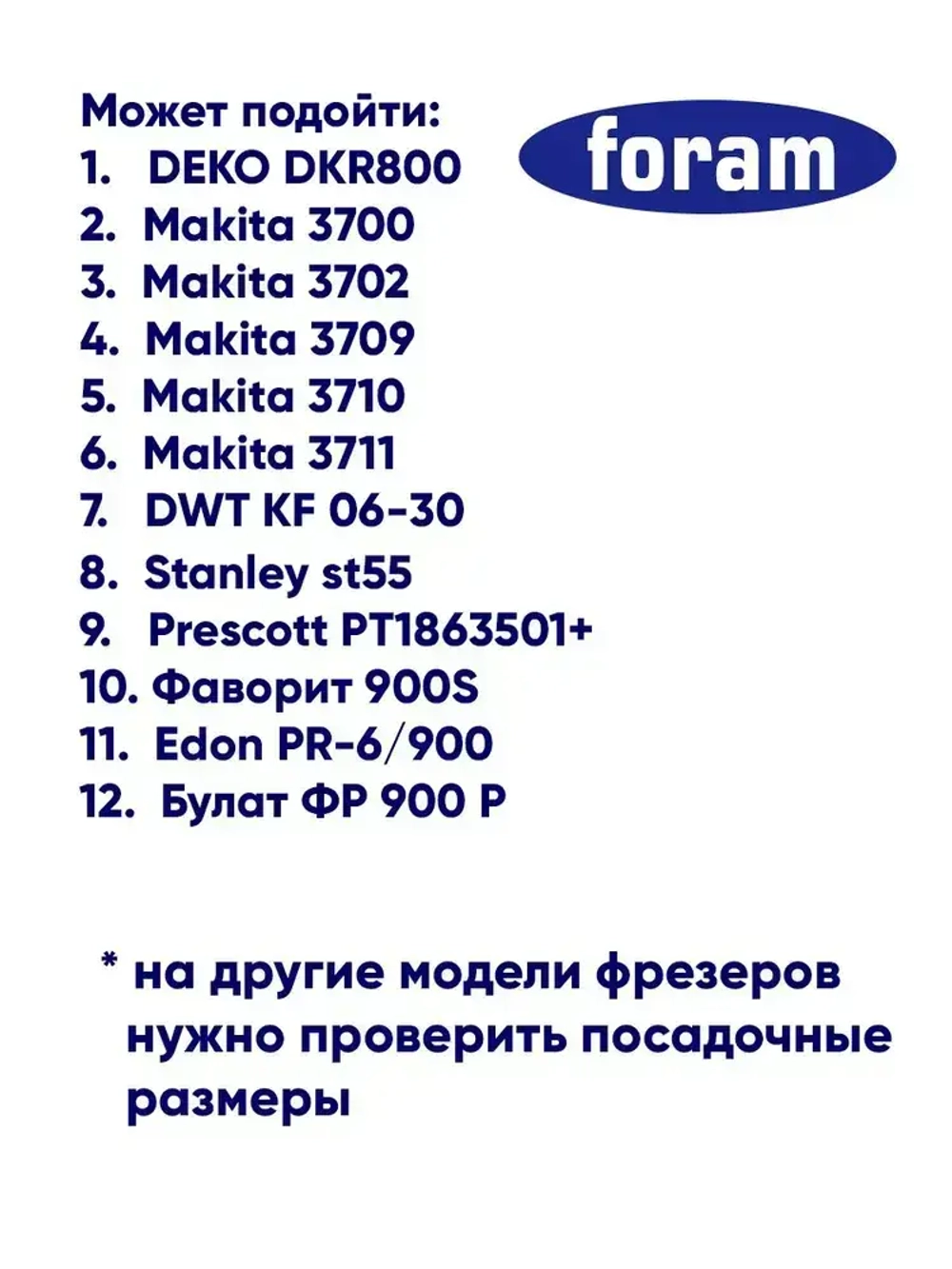 Цанга для фрезера, FORAM, 6,6.35,8 мм