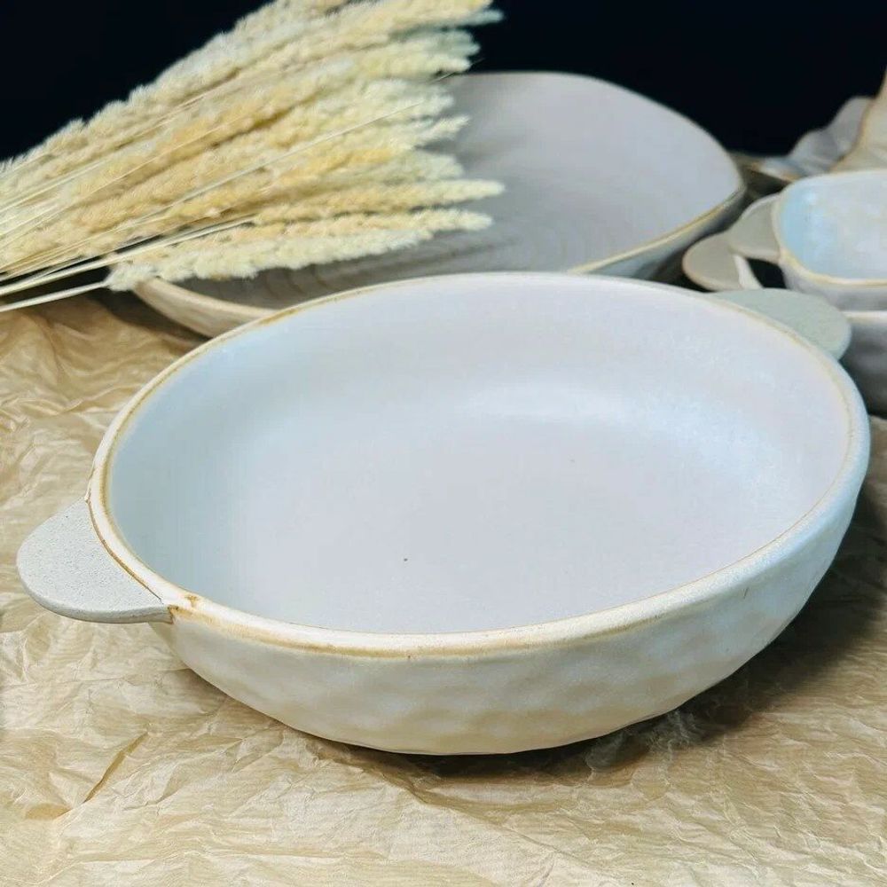 Lenardi 205-696 Салатник 28см ДЮНА с ручками в под.уп.(х24)Фарфор