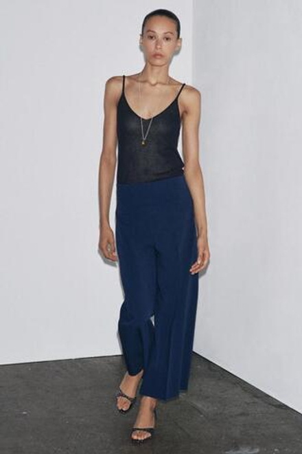ZARA БРЮКИ-КЮЛОТЫ — ZW COLLECTION, МОРСКОЙ СИНИЙ