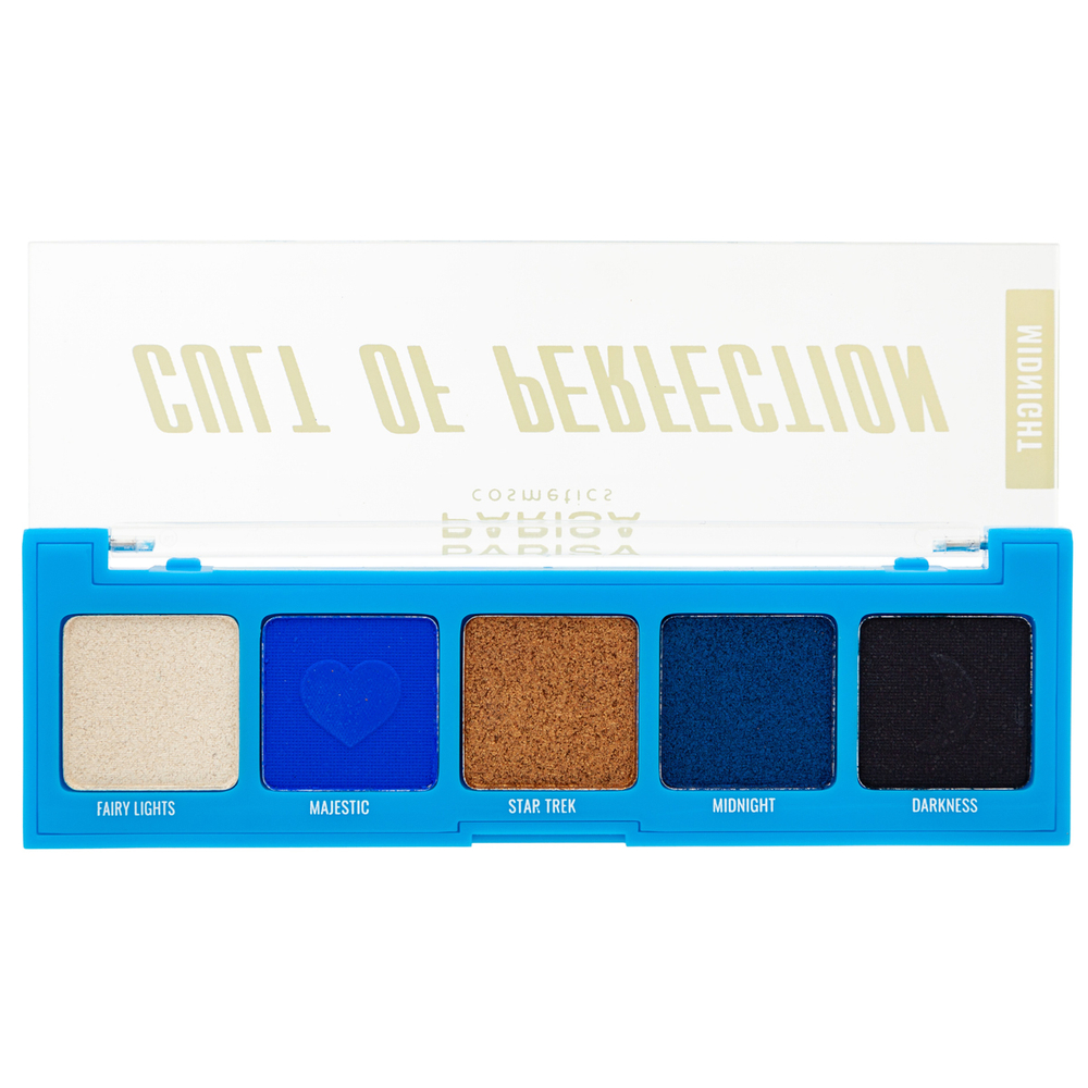 Parisa Набор теней для макияжа век Cult of Perfection, Е-605, 5 цветов, тон №8, Midnight, 12 гр