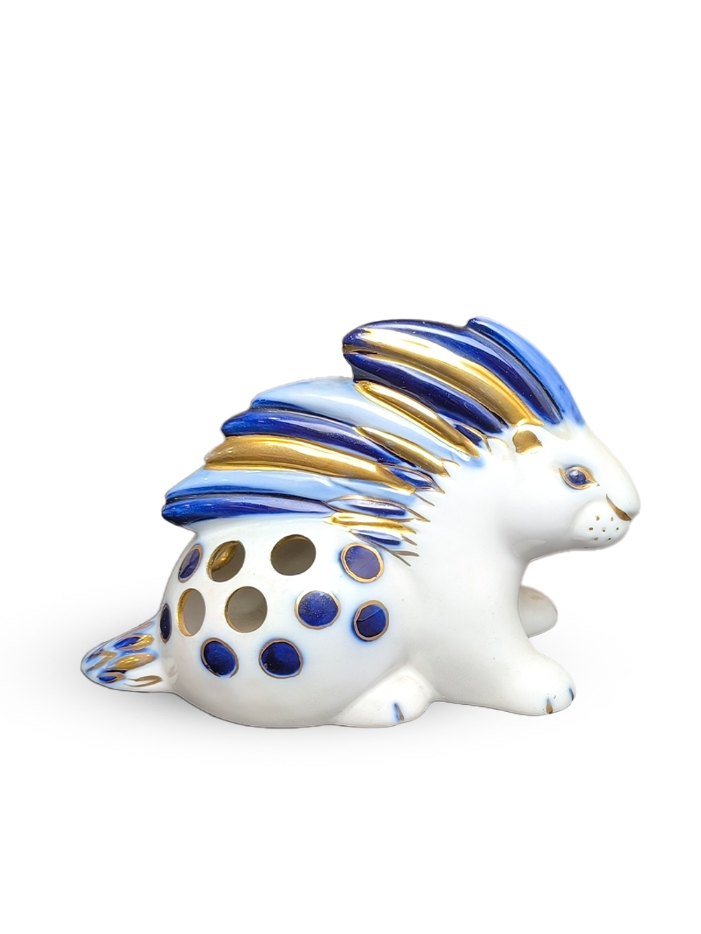 Фарфоровая статуэтка (карандашница) Дикобраз, ЛФЗ