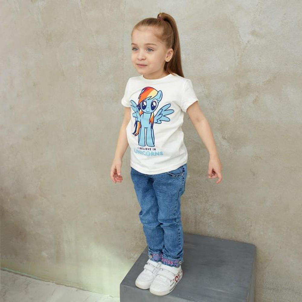 Футболка для девочек "Rainbow Dash" р.86-92, белый 6243463 (My Little Pony), 1 шт.