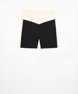 Oysho Легинсы-шорты Perfect-Adapt 10 см с широким поясом V-образной формы, черный