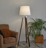 Торшер напольный коричневый с горчичным абажуром в стиле лофт, светильник напольный классический, Фьорд, E27, 60 Вт